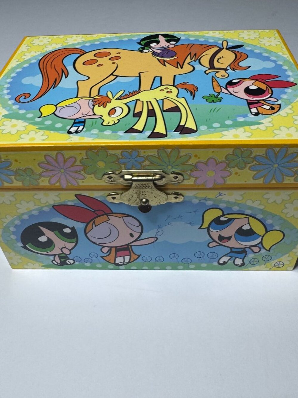 Vintage The Powerpuff Girls Jewelry Music Box Tested Working Cartoon Network Y2K